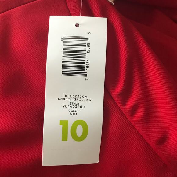 NEW Liz Claiborne Collection Vintage Red Smooth Sailing 3 Button Blazer 10 - Picture 6 of 9